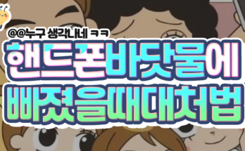 핸드폰 바닷물에 빠졌을 때 대처법