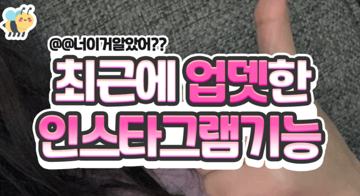 최근에 업뎃한 인스타그램기능