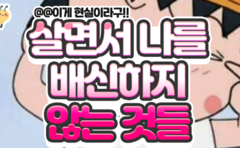 살면서 나를 배신하지 않는 것들