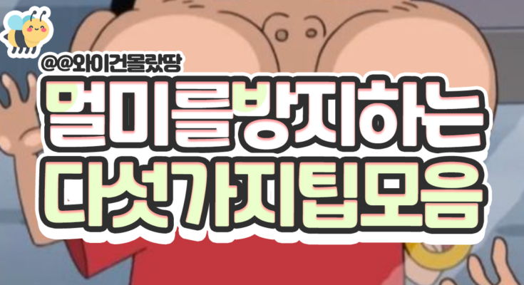 멀미를 방지하는 다섯가지팁모음